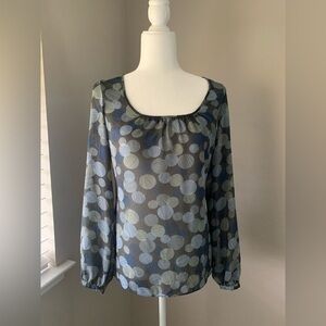 Mossimo Blouse Size Small Long Sleeve Multicolor